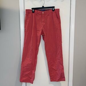 Men's Charleston Threads Red Coral Chino Pants Size 34 by 30